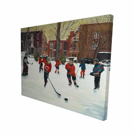 FONDO 16 x 20 in. Young Hockey Players-Print on Canvas FO2789267